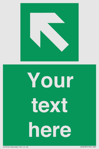 Custom Arrow Top Left Sign